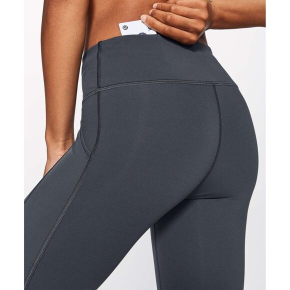 Lululemon Home Stretch Crop (19") Leggings in Melanite Gray Size 4 - Picture 3 of 11